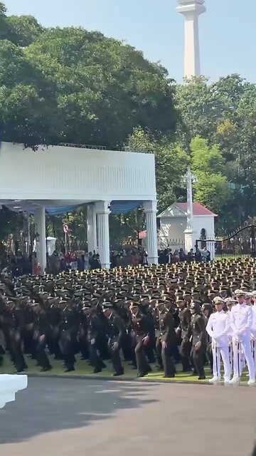 A terrifying military parade in Indonesia.