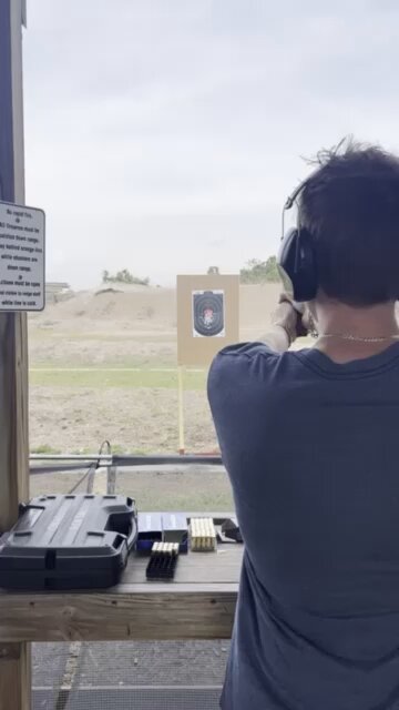 Shooting a Glock at the range