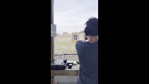 Shooting a Glock at the range