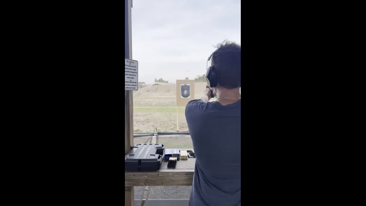 Shooting a Glock at the range