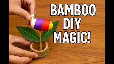 "DIY Bamboo & Balloon Magic! 🌈 Handmade Creation with Date Palm & Bamboo"