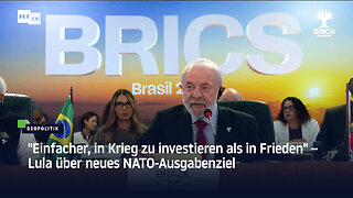 "Einfacher, in Krieg zu investieren als in Frieden" – Lula über neues NATO-Ausgabenziel