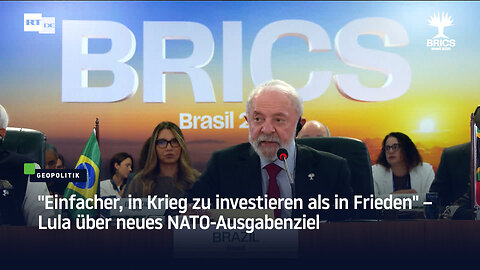 "Einfacher, in Krieg zu investieren als in Frieden" – Lula über neues NATO-Ausgabenziel