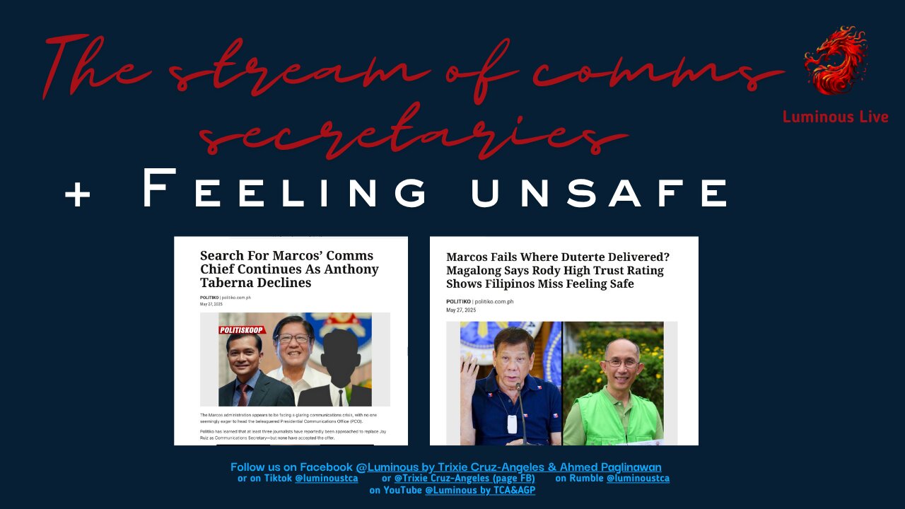 The stream of comms secretaries + Feeling unsafe