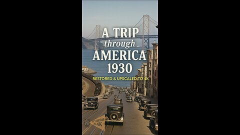 Vintage 1930s America Road Trip 🚗✨ Restored Color Footage Like Never Before!