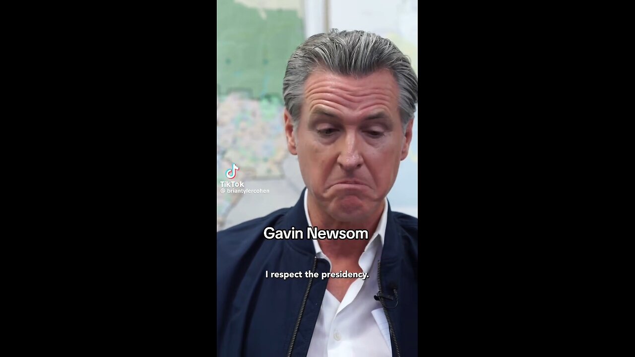 Gavin Newsom "I won't work for Trump"