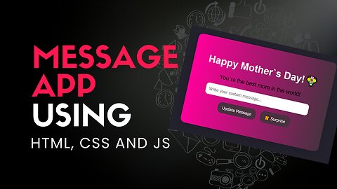 Build a Real-Time Chat App with HTML, CSS & JavaScript | Full Tutorial