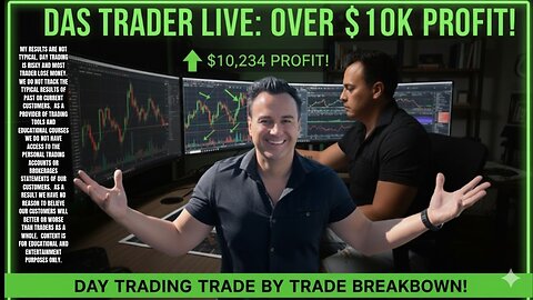 $10,000+ Day Trading LIVE Using DAS Trader (Trade by Trade Breakdown)