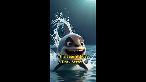 This Beach Hides a Dark Secret… 🐚🚨 #Animation #shark #shorts