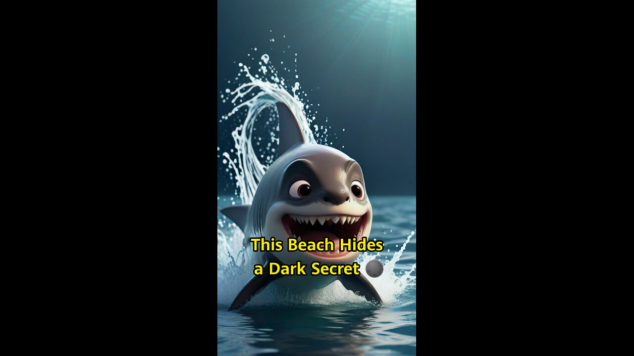 This Beach Hides a Dark Secret… 🐚🚨 #Animation #shark #shorts