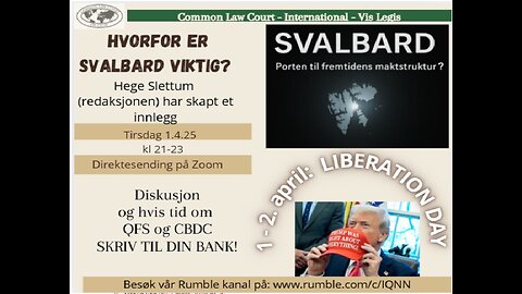 1.4.25: SVALBARD - del av global AGENDA2030? v. Hege