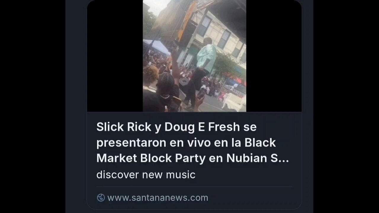 Slick Rick y Doug E Fresh se presentaron en vivo en la Black Market Block Party en Nubian Square