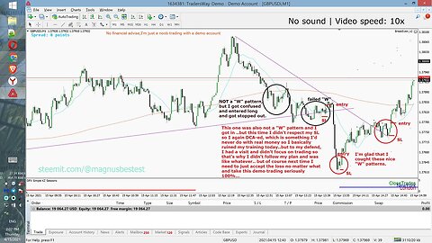 Day 9 ¦ GBPUSD 1m Scalping on _W_ Pattern