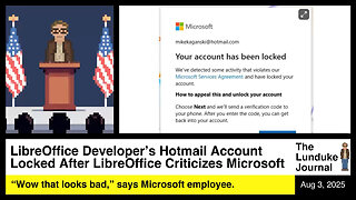 LibreOffice Developer's Hotmail Account Locked After LibreOffice Criticizes Microsoft
