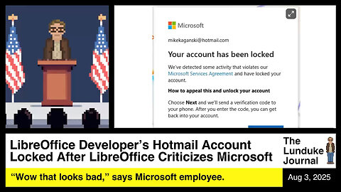 LibreOffice Developer's Hotmail Account Locked After LibreOffice Criticizes Microsoft
