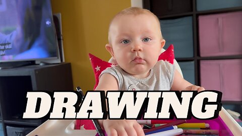 Adorable Baby Kayla Creates Her First Marker Drawing! (Daily Baby Vlog)
