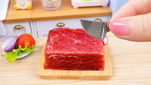 Miniature cooking Beef 😋|| Watch and learn