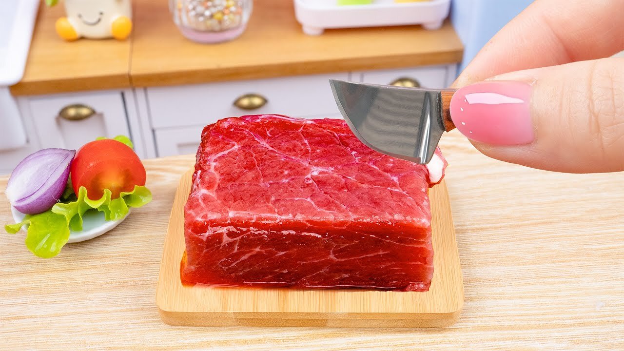 Miniature cooking Beef 😋|| Watch and learn
