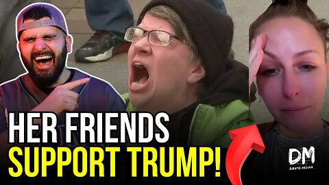 White Liberal Woman Has MELTDOWN Over People Around Her Supporting Trump "Am I Crazy?!"