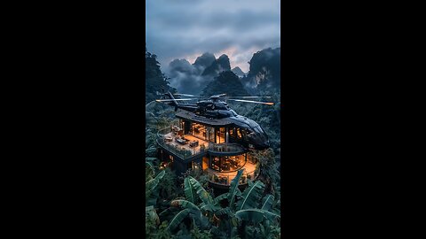 "Inside $50M Helicopter Mansion in the Mountains 🚁⛰️"
