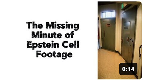 The Missing Minute of Epstein Cell Footage