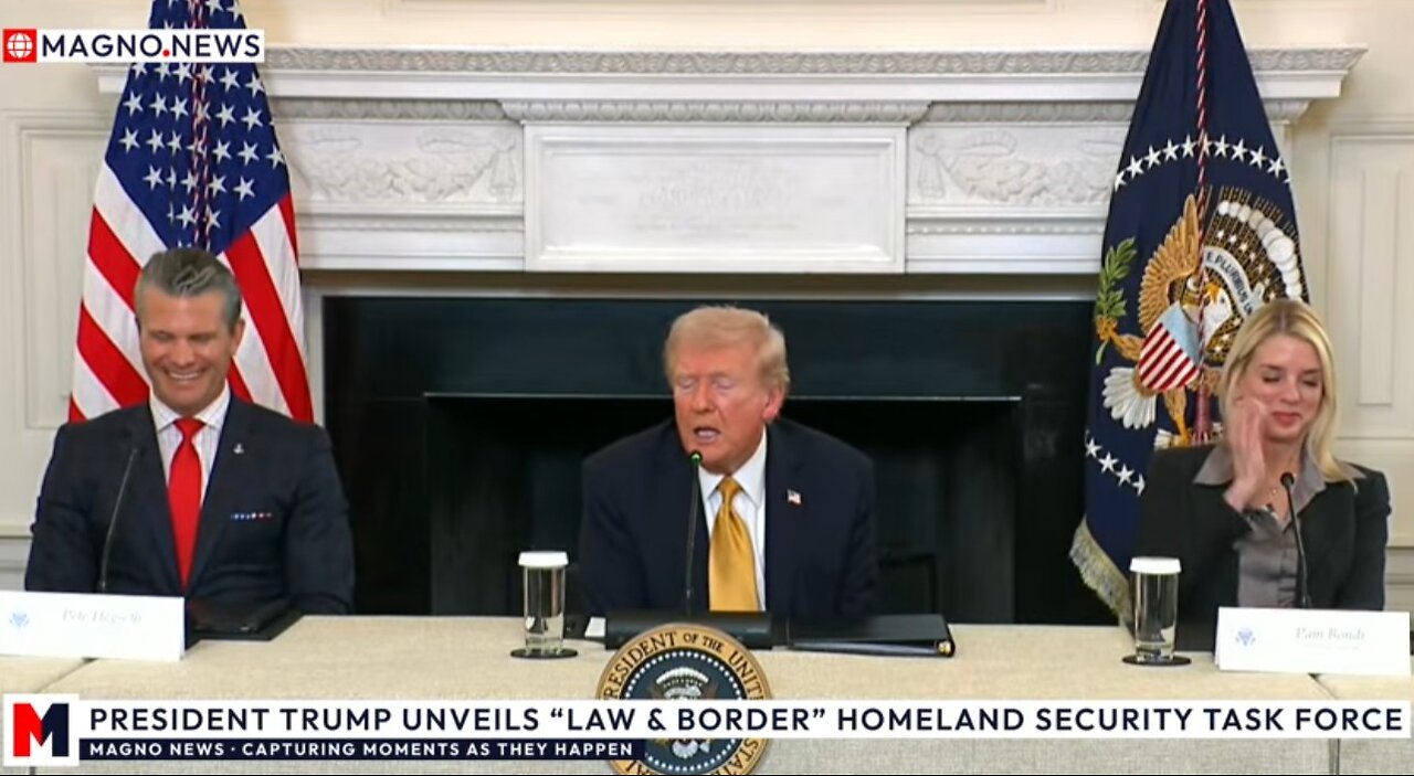 🇺🇸 President Trump Unveils 'Law & Border' Homeland Security Task Force at The White House [LIVE]