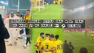 Cristiano Ronaldo bicycle goal went viral. Al Nassr vs Al Khaleej 4-1 ⚽ 23.11.2025