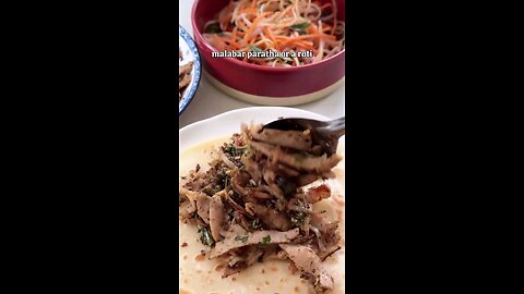Green Roast Chicken Kathi Roll