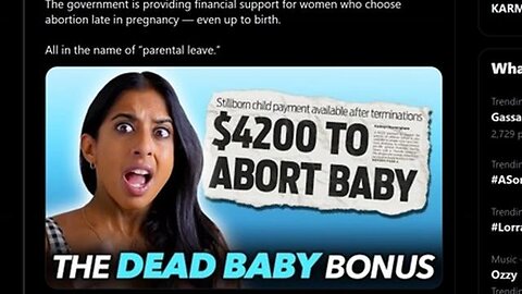 Australian Government is paying a 'baby bonus' for late-term abortions