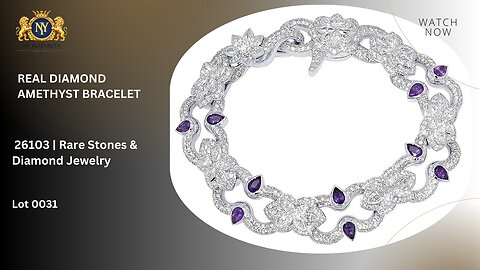 PEAR-MARQUISE REAL DIAMOND AMETHYST BRACELET
