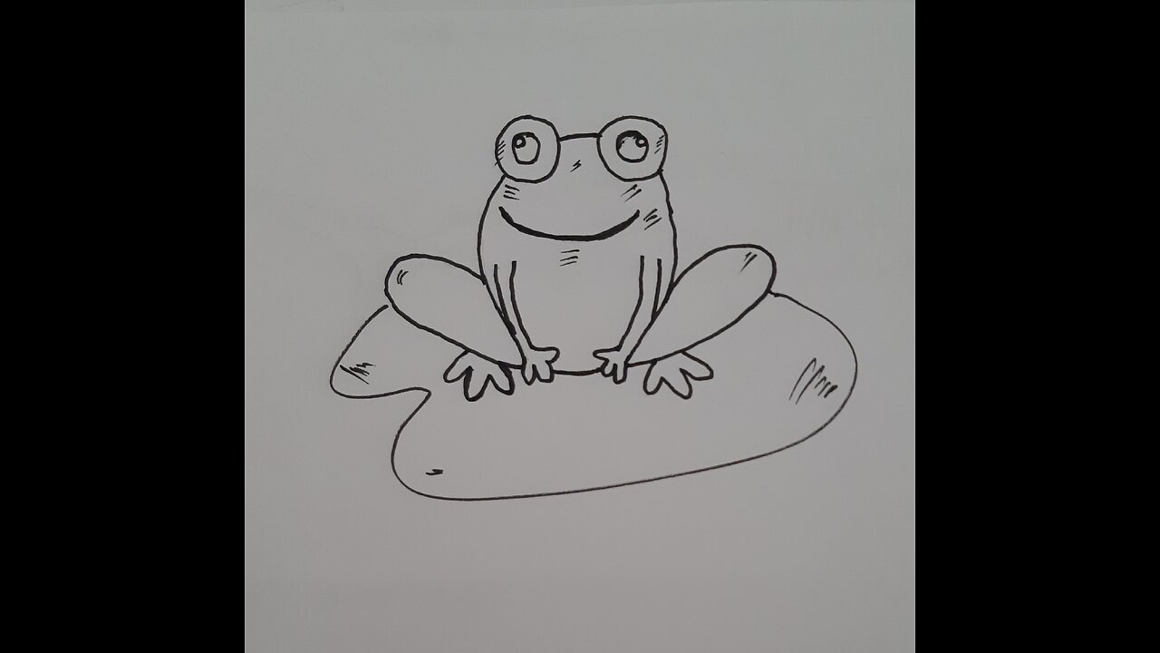 Easy Frog Drawing 🐸 #art #drawing #short