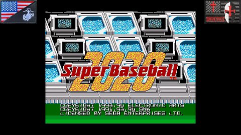 2020年・スーパー・ベースボール (Sega Mega Drive - Attract Mode) [JP Version of "Super Baseball 2020"]