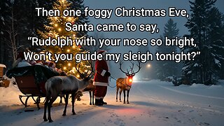 Original Gene Autry "Rudolph The Red-Nosed Reindeer" with Lyrics ~ Portrait Format