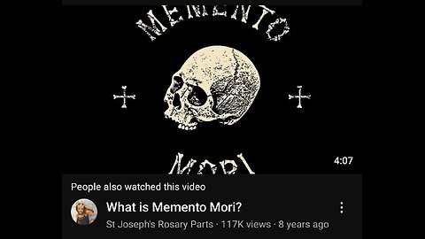 What is Memento Mori? by St. Joseph's Rosary Parts