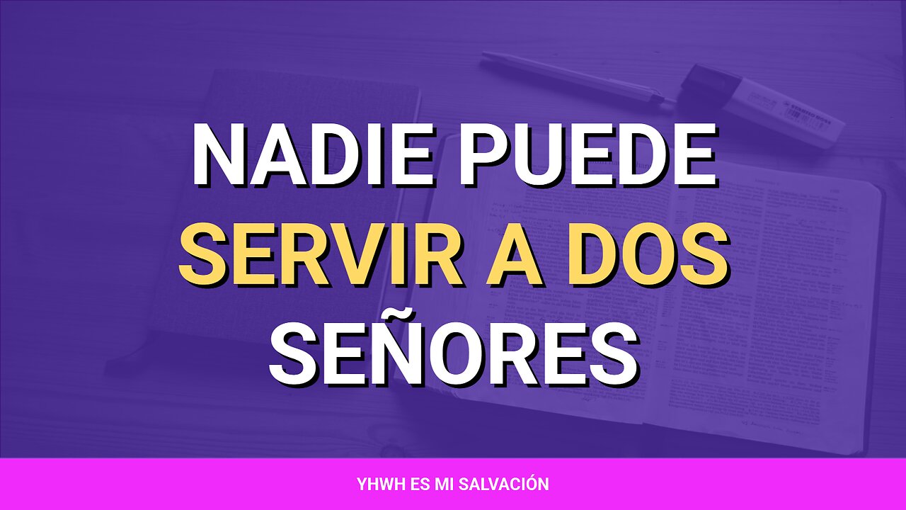 ✝️ ️Nadie puede servir a dos señores | Mateo 6:24-34