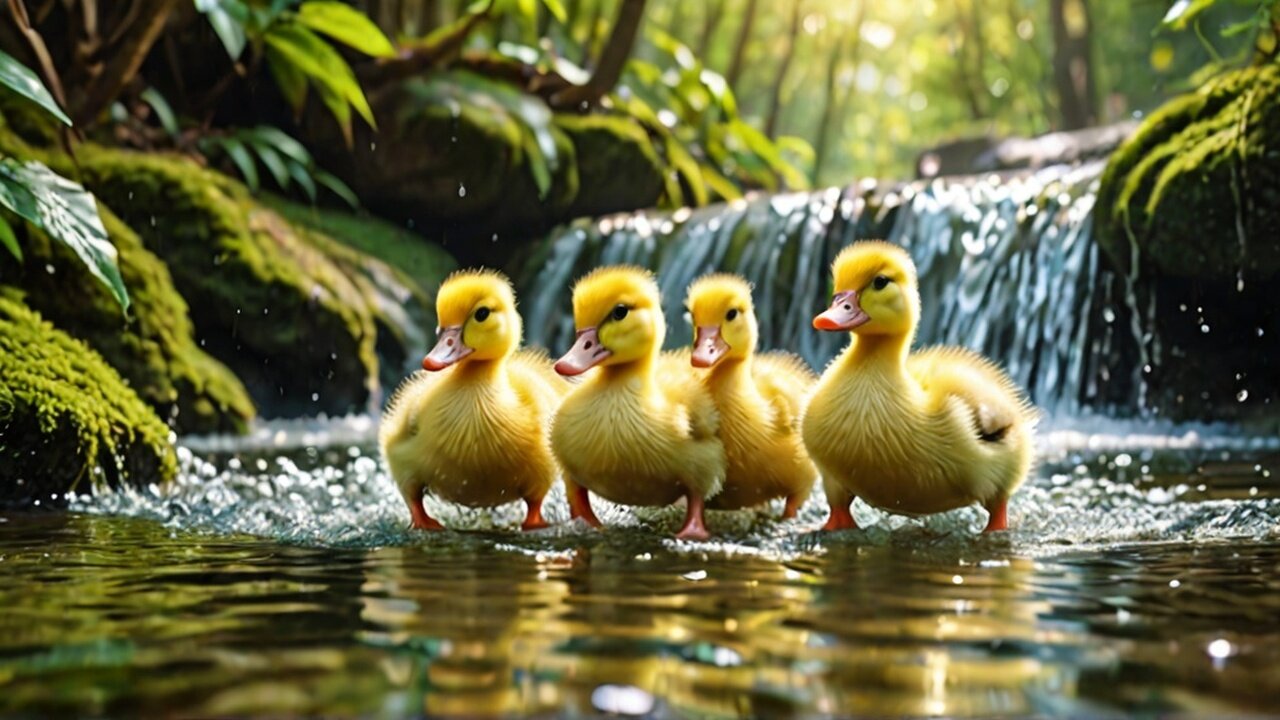 Ducklings Take a WILD Ride Down a Waterfall!