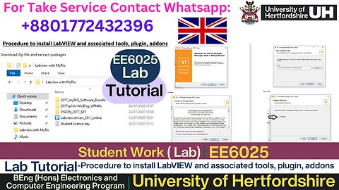 Client Work ((Lab Tutorial) | EE6025 LabVIEW & myRIO Installation Guide|University of Hertfordshire