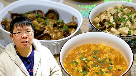 Chicken with Shitake Mushrooms, Tofu and Tomato Egg | Cooking with Wah Jai