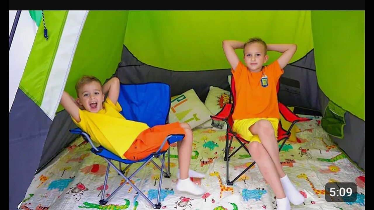 Vlad and niki 24 hours overnight tent challenge