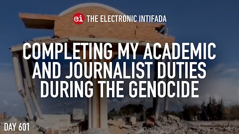 Completing my academic and journalist duties during the genocide, with Donya Abu Sitta