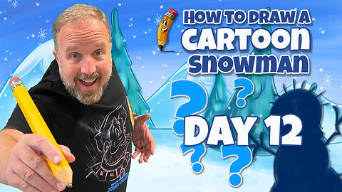 How to Draw a Snowman With a Round Winter Hat day 12