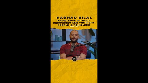 @rashadbilal Knowledge without resources and the right people is pointless