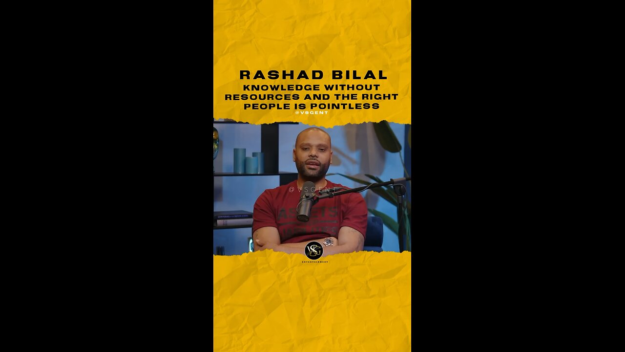@rashadbilal Knowledge without resources and the right people is pointless