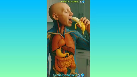 WHAT HAPPENS WHILE EATING 🍌 IN HUMAN BODY 💪