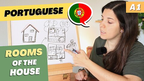Describing rooms of the house | A1 European Portuguese with comprehensible input
