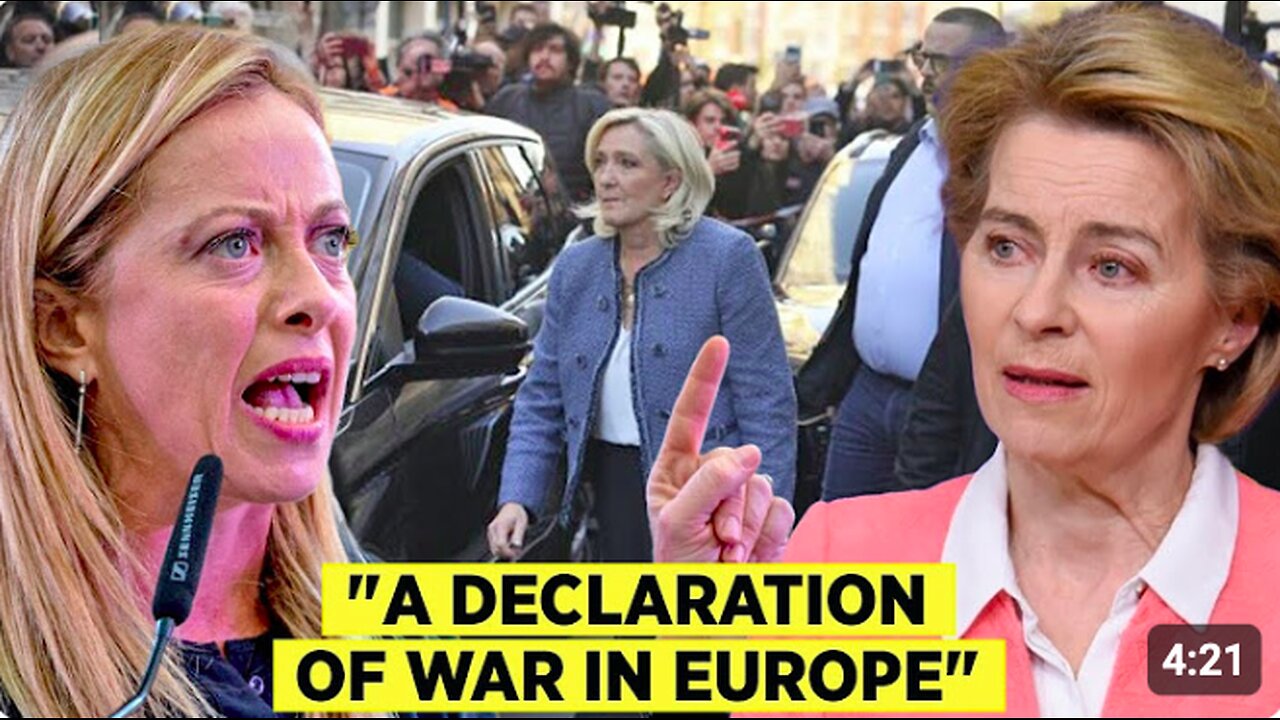 Breaking | Italian PM Slams EU for Banning Marine Le Pen