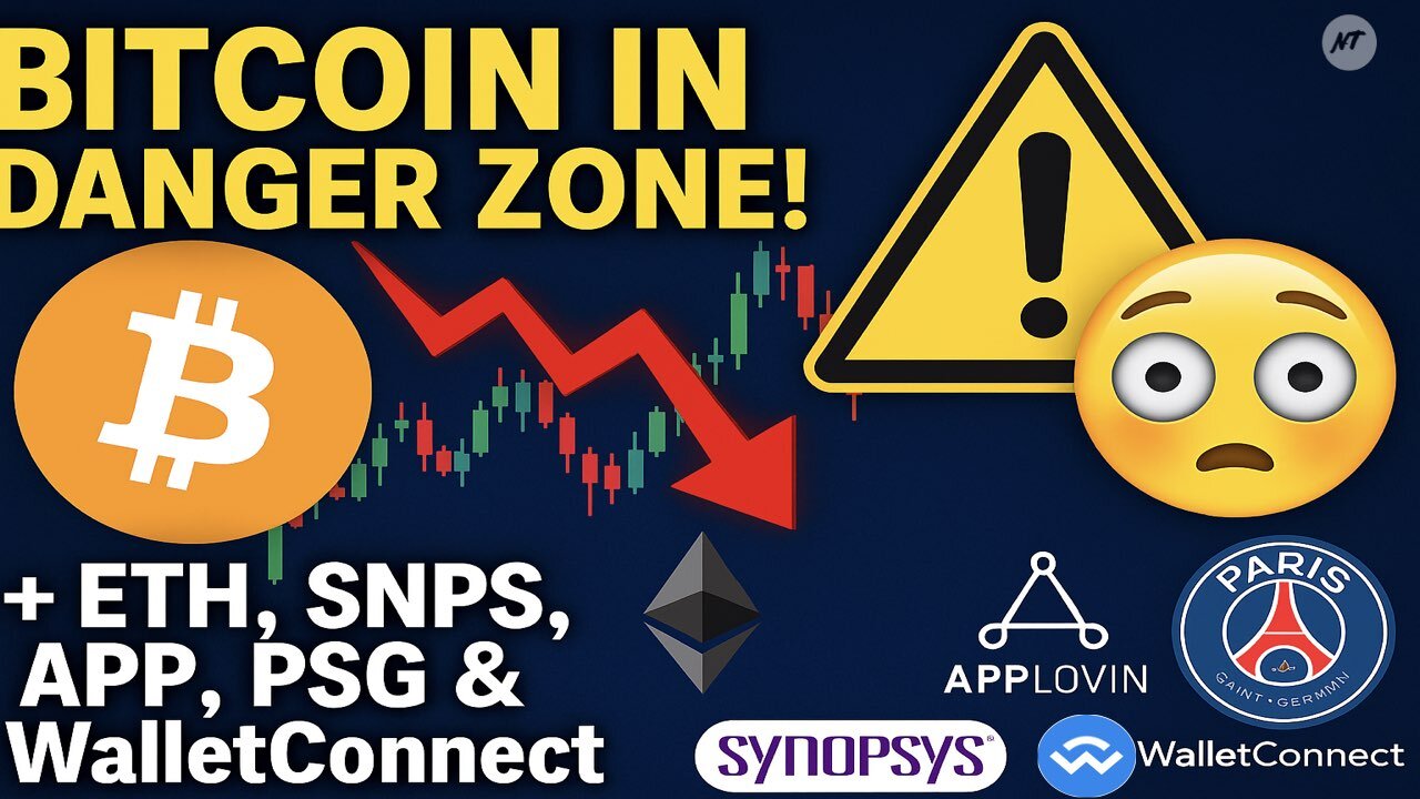 Bitcoin in Danger Zone! + ETH, SNPS, APP, PSG & WalletConnect Chart Breakdown