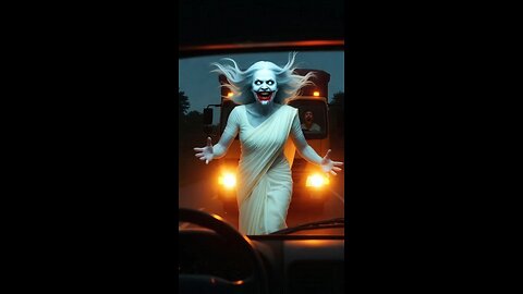 A ghostly woman was standing on the highway at 2 o'clock in the night.