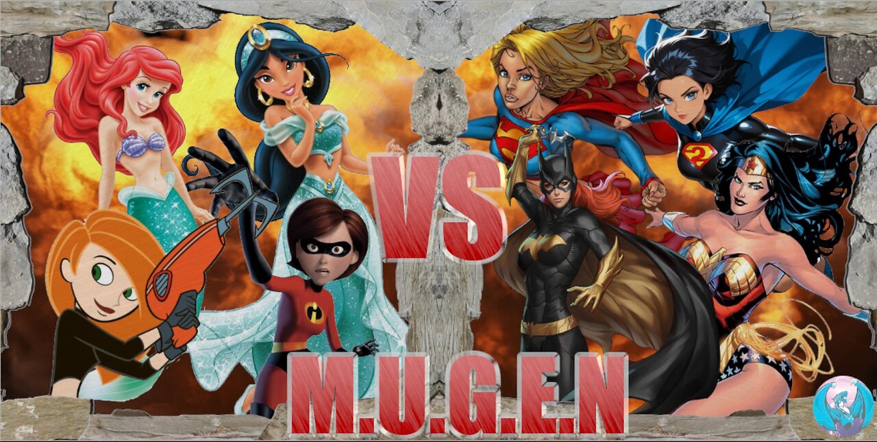 Animation Heroines VS DC Heroines: 4v4 Match | MUGEN Request!