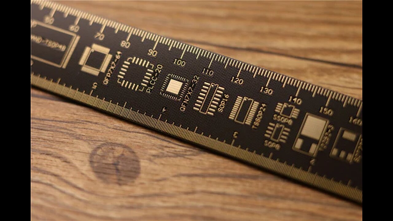 Multifunctional 25cm PCB Ruler with Reference Protractor, Resistor, for Electronic Engineers